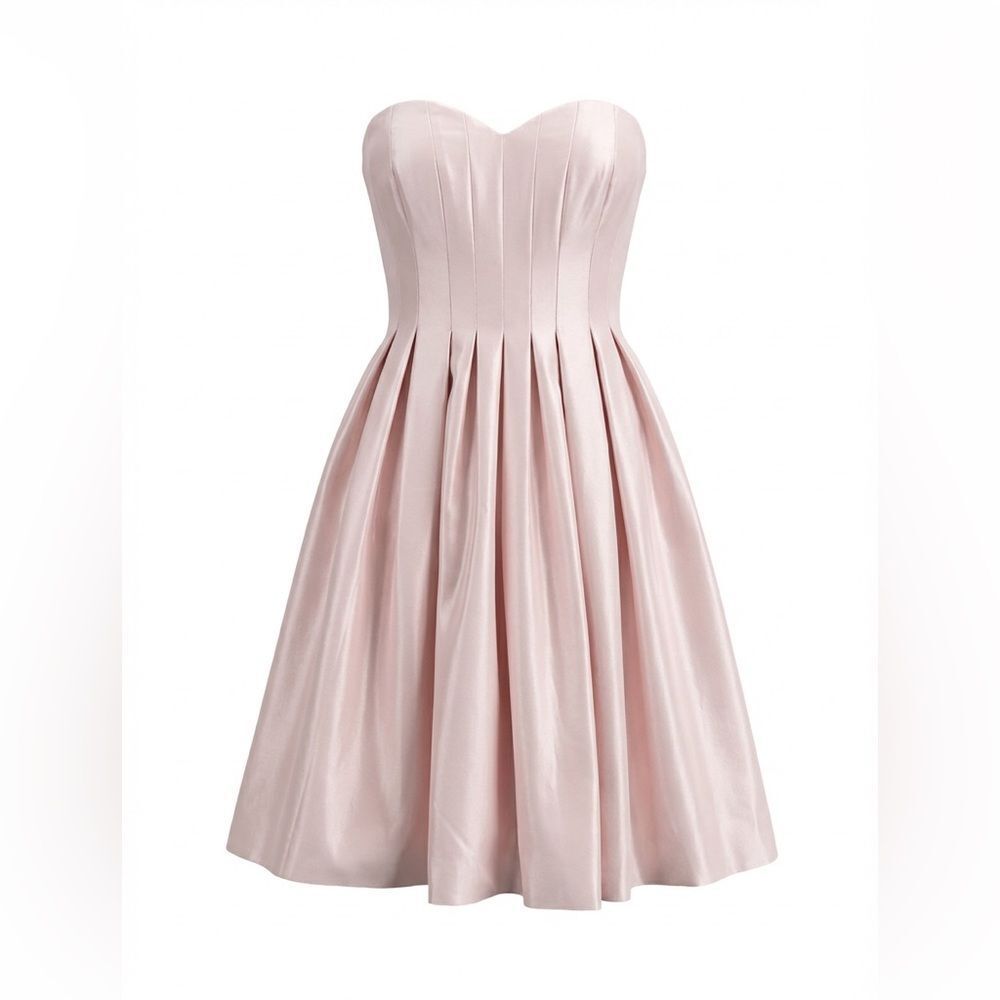 JCREW WOMENS MARLIE STRAPLESS BRIDESMAID DRESS PINK SIZE 4